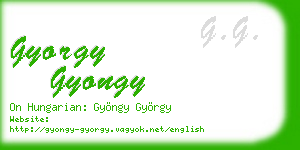 gyorgy gyongy business card